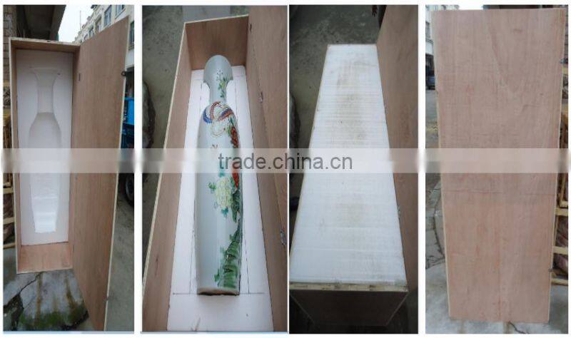 Customized unique design ceramic blue vase