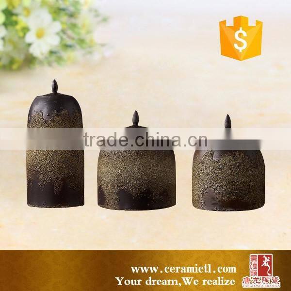 2017 New design gold antique vase flower art ceramic vase for home decoration