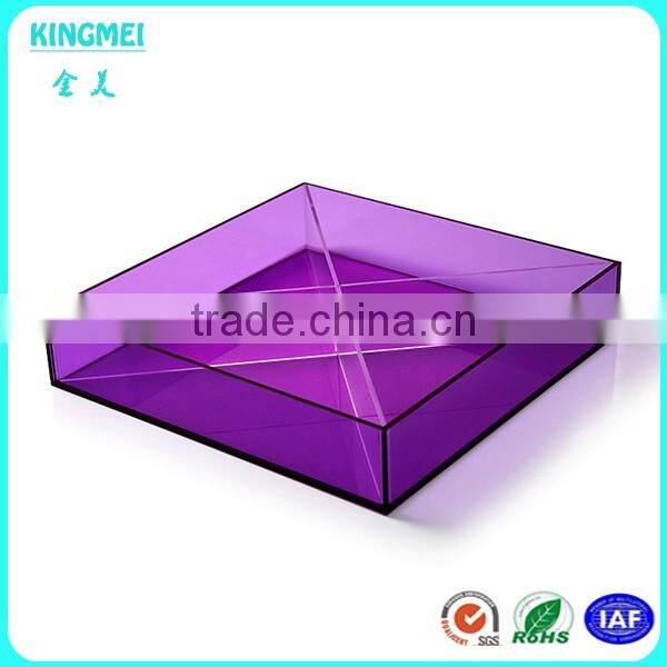 cheap purple colored acrylic serving tray wholesale colorful plexiglass tray