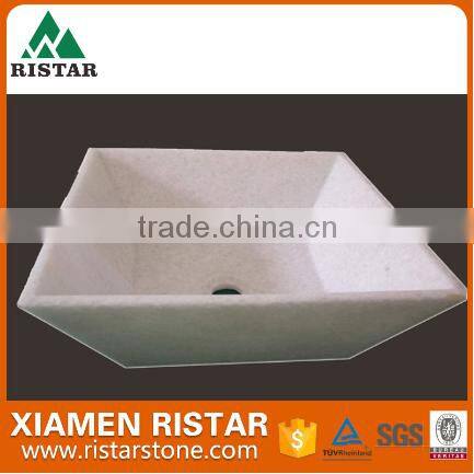 Beautiful square natural marble stone bathroom basins and stone sinks RST-SB024