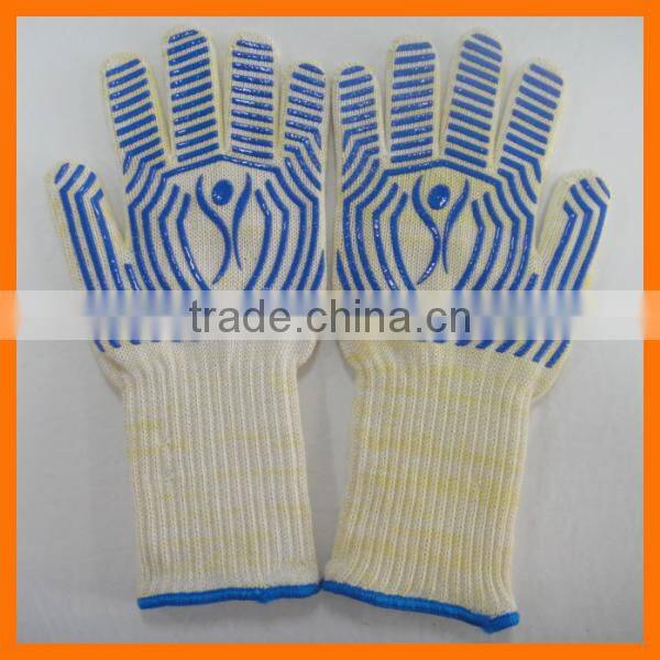 Custom Silicone Grip Heat and Cut Resistance Gloves for Kitchen Use