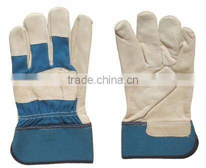 Red cow split Work glove