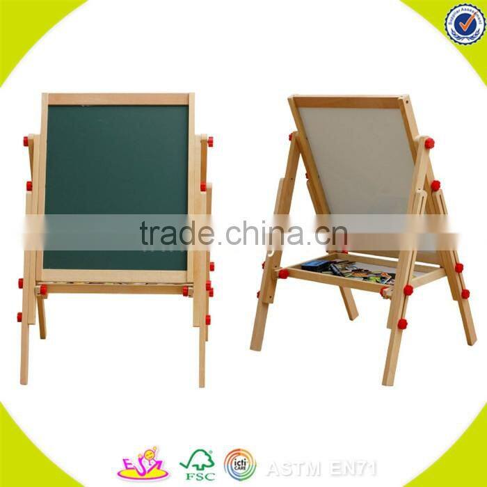 2017 wholesale new products kids wooden blackboard easel best sale children wooden blackboard easel W12B107
