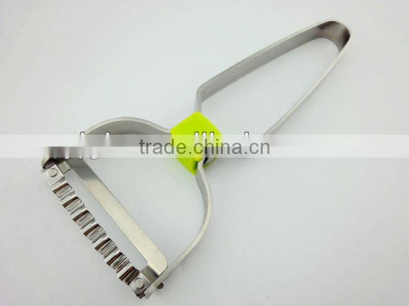 adurable high quanlity stainless steel food slicer waved blade fruit peeler