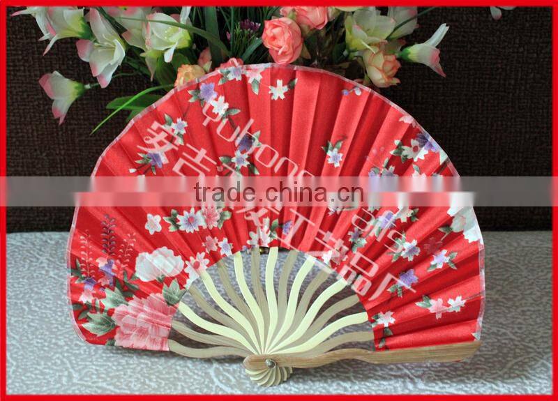 Chinese style handcrafts fabric fan