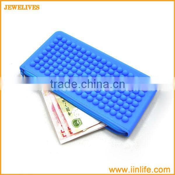 Rubber Silicone Pouch Purse Wallet Glasses Cellphone Cosmetic Coin Bag Case