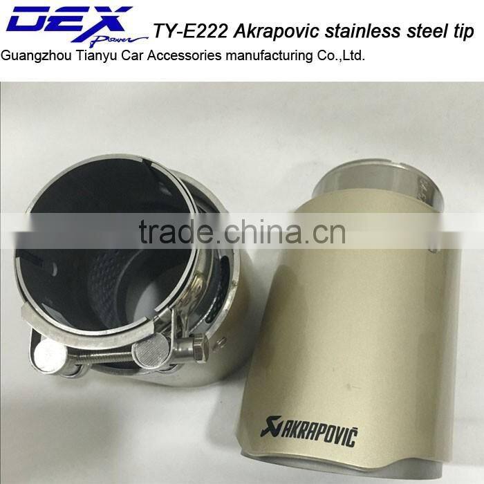 Universal 304 stainless steel akrapovic exhaust tip muffler pipe
