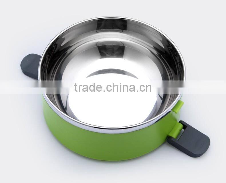 High quality cheap stainless steel 3 compartment food container set storage