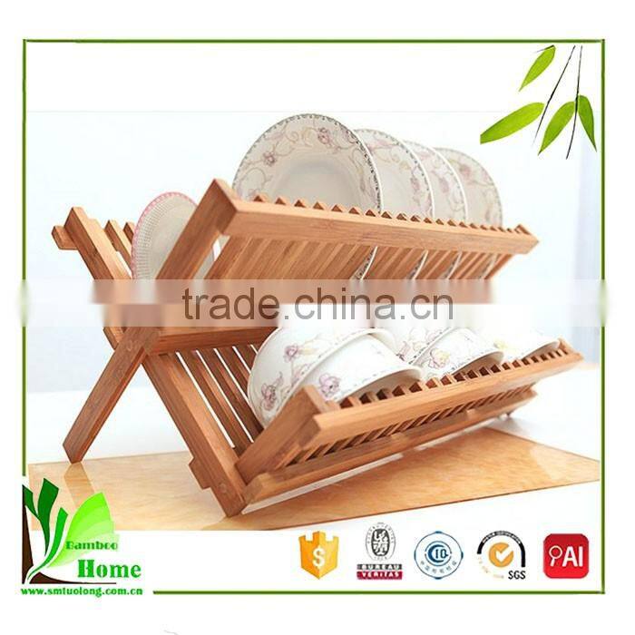 China wholesale custom bamboo roll-up dish drying rack