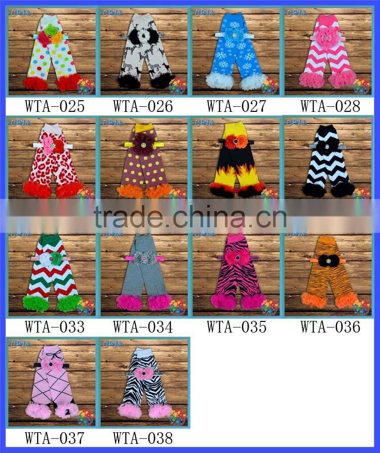 Cheap Wholesale Leg warmer For Kids Snow flack Winter Cotton Baby Girls Legs Leg warmers