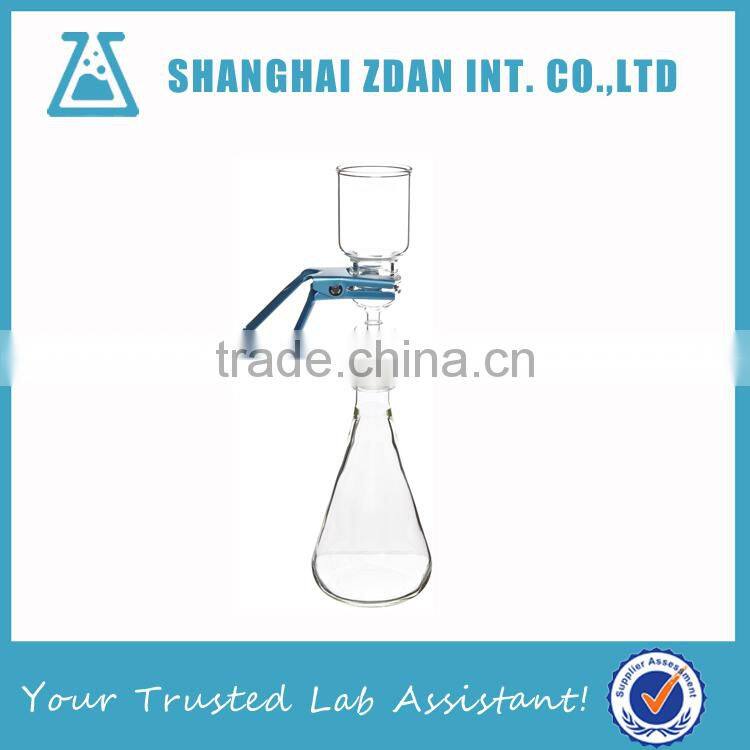 All Glass Vacuum Microfiltration Apparatus with Fritted Glass Support, 47mm Filter Size, 1000ml Flask Capacity
