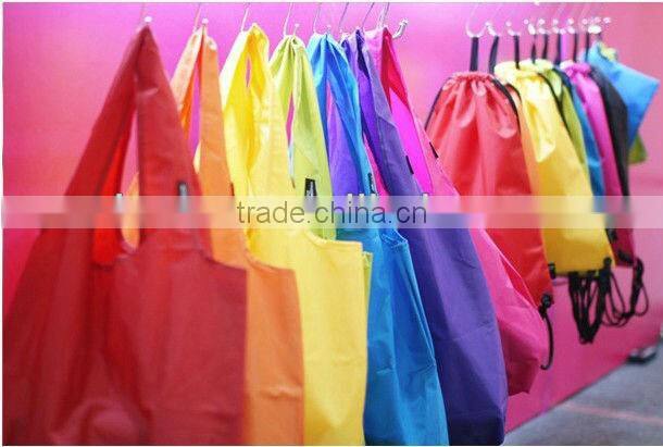 fashion foldable supermarket promotional nylon shopping bag