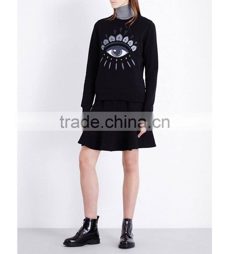 Wholesale Women Long Sleeves Cotton-jersey Sweatshirt(DQE0072T)