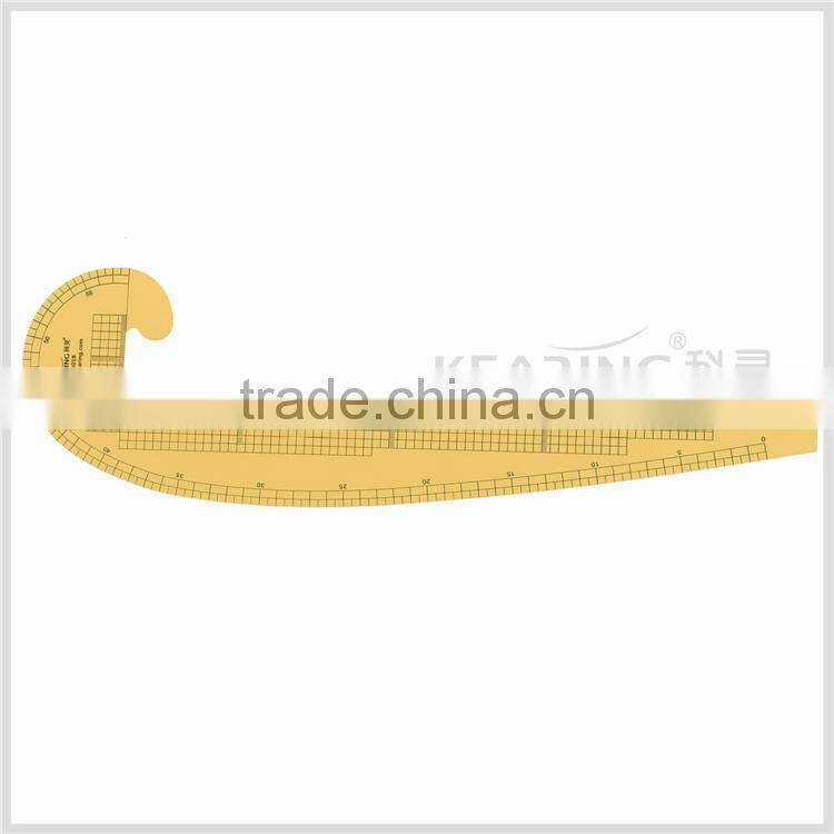 Kearing brand, 60cm economical garment ruler, yellow vary form ruler for fashion design, popular ruler for sewing market # 6460B