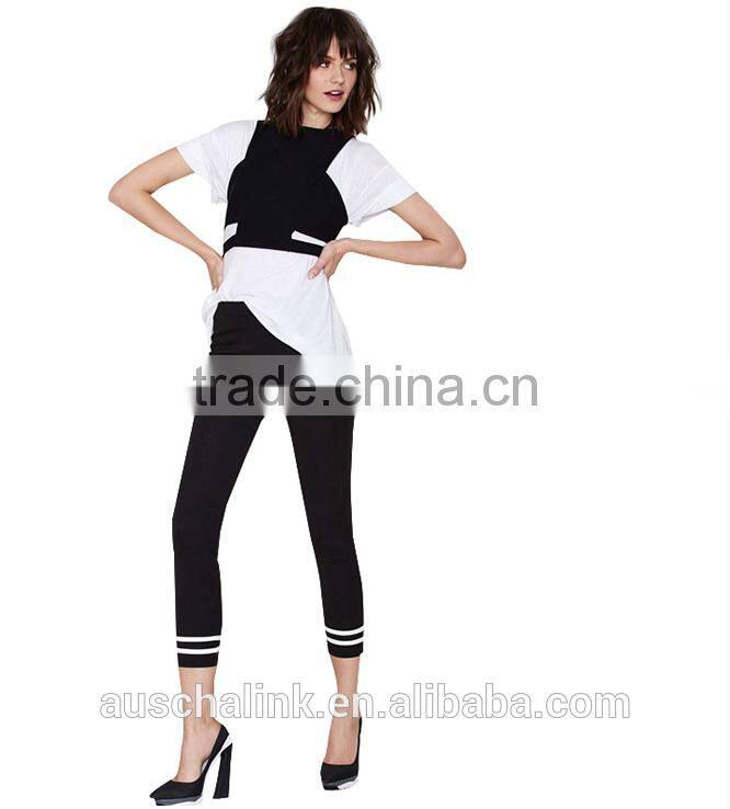 auschalink wholesale new design contrast stripe youth baseball pants