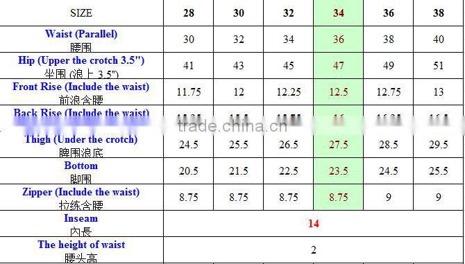 Summer men shorts with woven fabric 2015