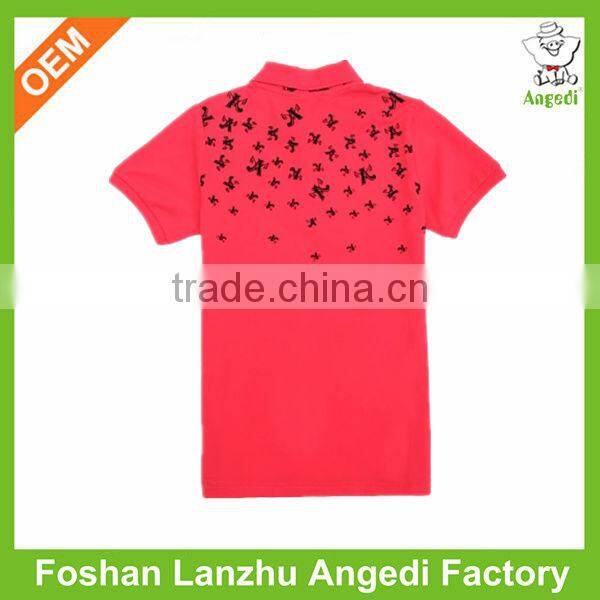 Fashion design cotton polyester polo shirt red