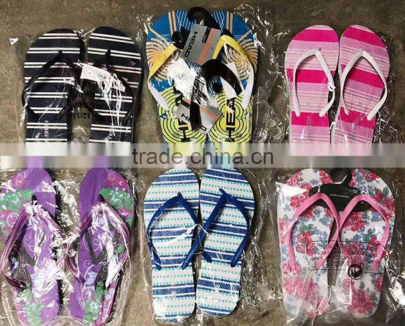Mixed women men flip flop leftover stock bulk