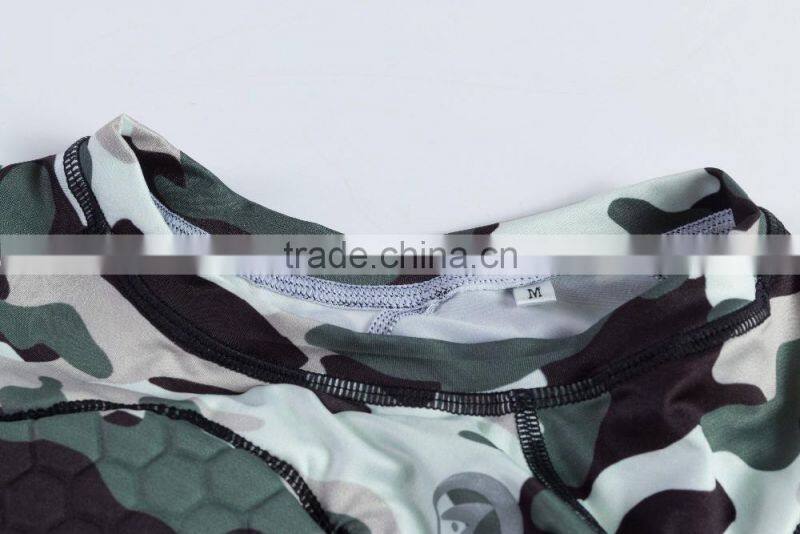 Padded Compression Protective Sport Short Sleeve compression T Shirt and shorts