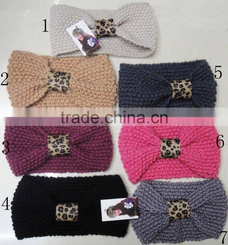 Fashion winter popular leopard knitted hot headband