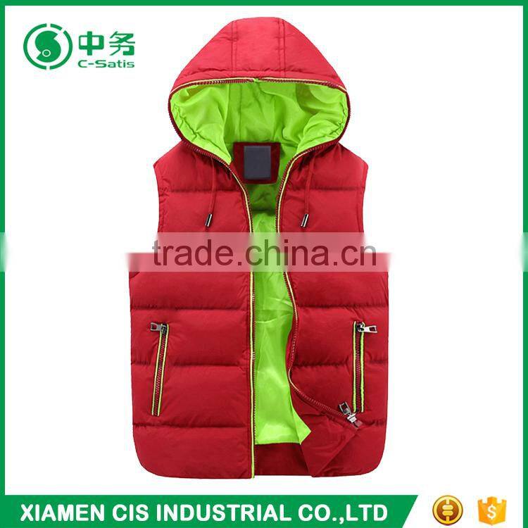 Morden Fashion Korean Style Zip Up Youth Mens Winter Duck Down Vest for Sale