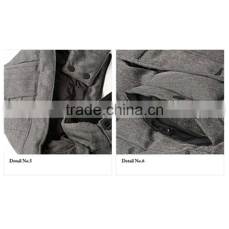 Good Quality Man Warm Stand Collar Padded Quilting Hoody Jacket In China