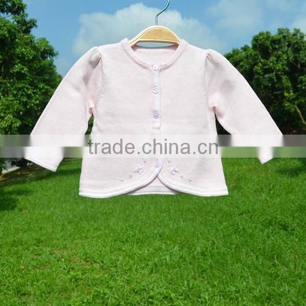 100%cotton Kids Long Sleeve Sweater Cardigan