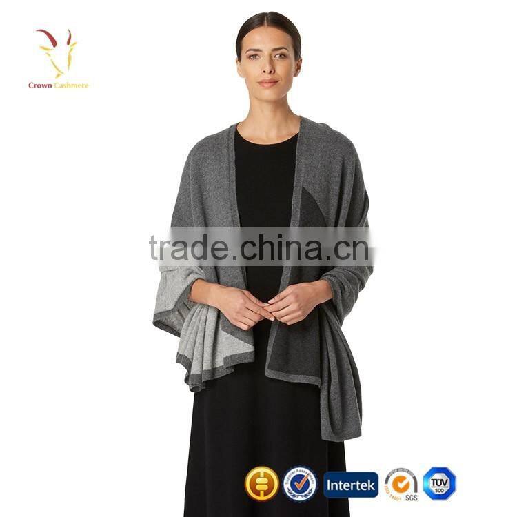 Designer Shawls And Wraps Grey 100 Cashemre Pashmina Shawl Wrap