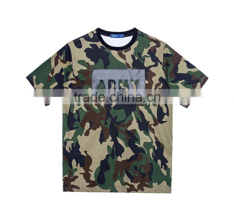 Fashion wholesale mens clothing blank camo t shirts