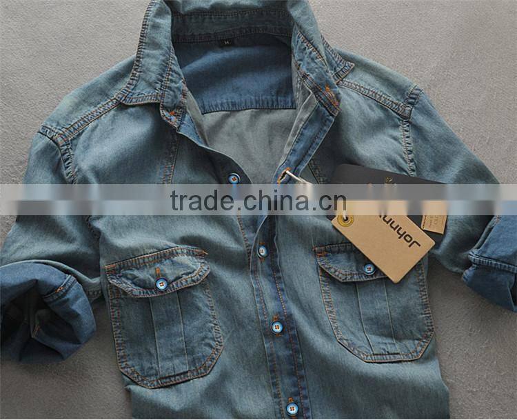 2015 new custom design formal balloon sleeve shirt