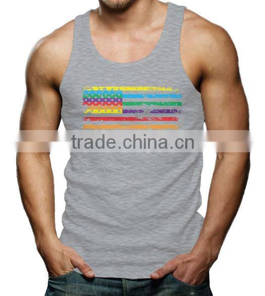 Alibaba china 100 cotton stringer tank top custom,mens tank top fitness