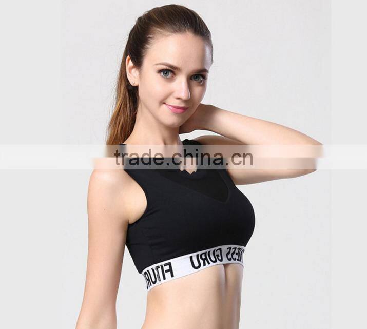 2017 New OEM Customized Your Own Brand Logo Elastic Band Lace Bralettes 95%Cotton 5%Spandex Sexy Sport Bikini Bra Crop Top