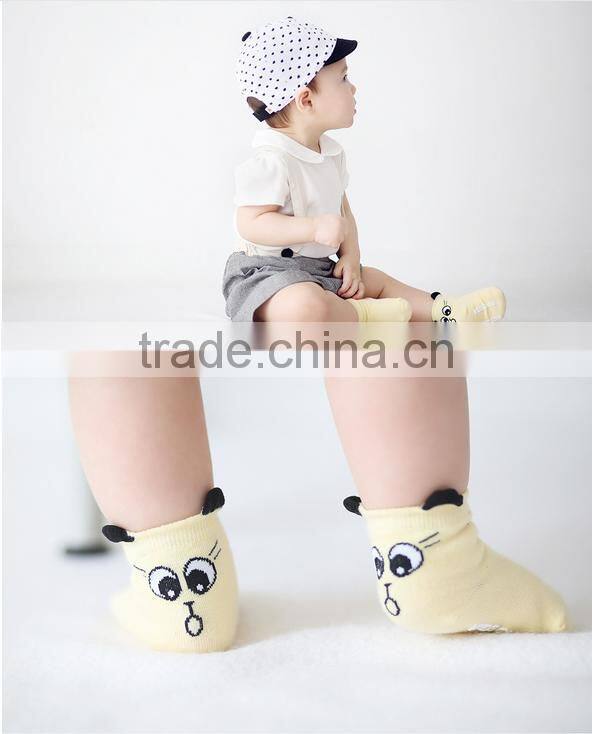 free shipping kids short 100% cotton socks cute baby tube socks