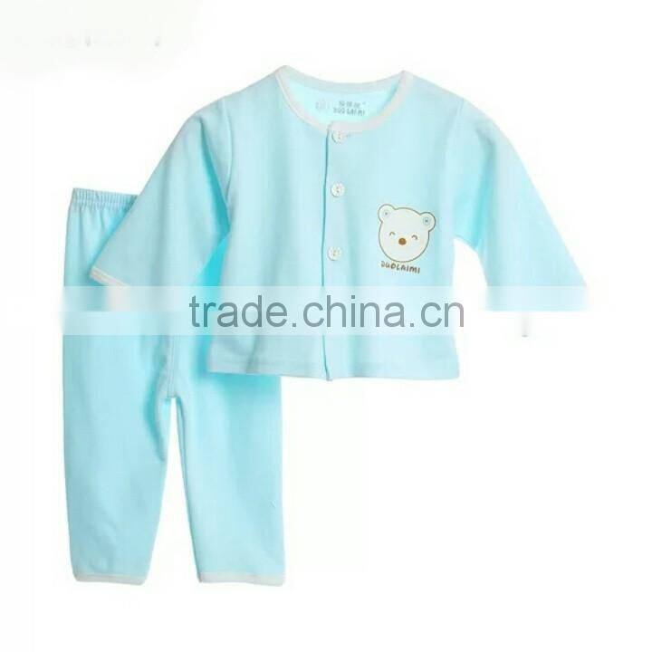 European Baby clothing wholesale lovely bear printed child Toddler boutique baby clothing set