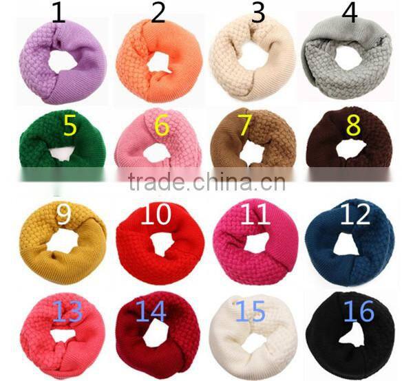 New arrival different color choice fashion design high quality acrylics material solid infinity hijab scarf for ladies