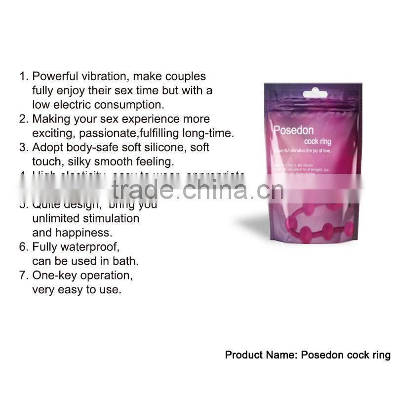 New Sex Products Vibrating Cockring Brush Rocking Long Anal Bead Butt Plug