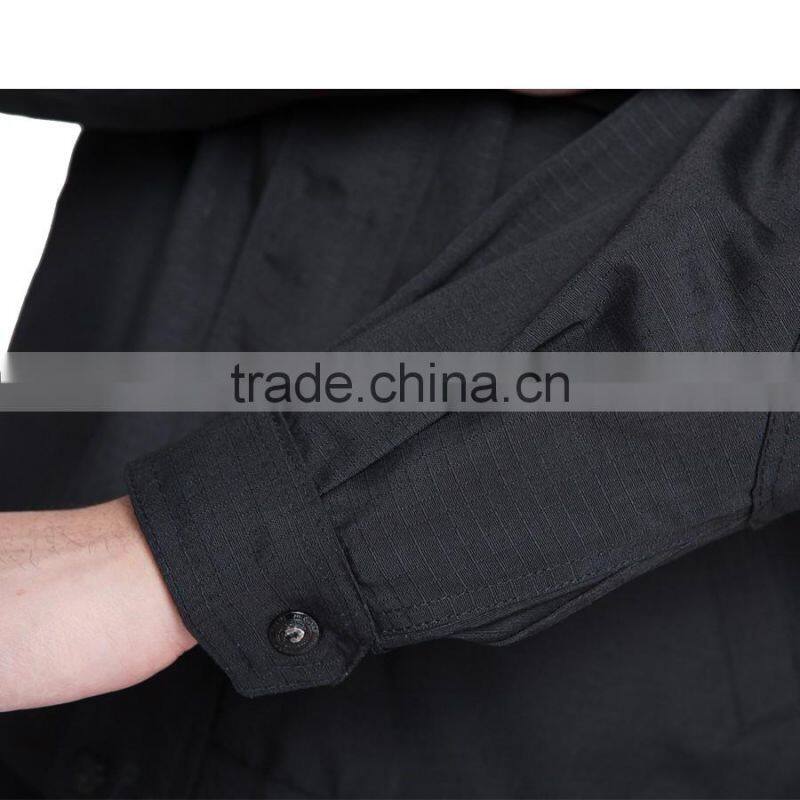 Juqian HighClass New Design Best Black Color Thick Winter Military Security Guard Uniform For Sale