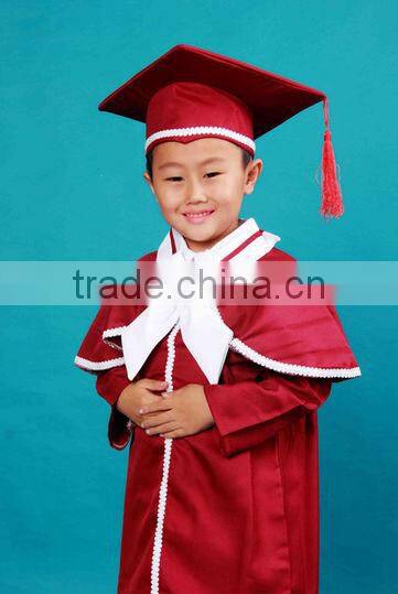 High quality and best workmanship customized graduation gown for children/adult