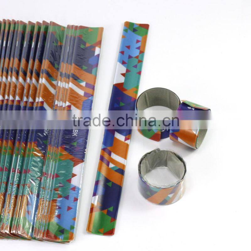 customized snap band PVC reflective safety slap band