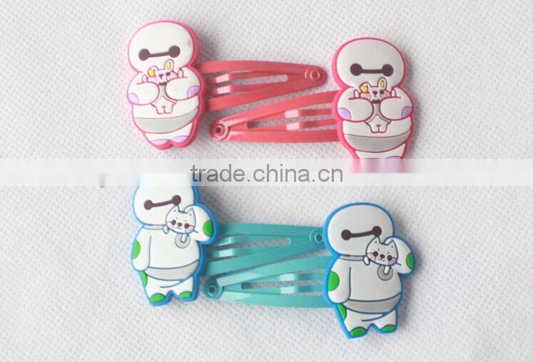 Big hero baymax cartoon characters decorative kids hairgrips