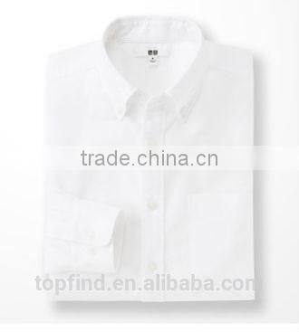 Fashion plain color long sleeve linen shirt for man