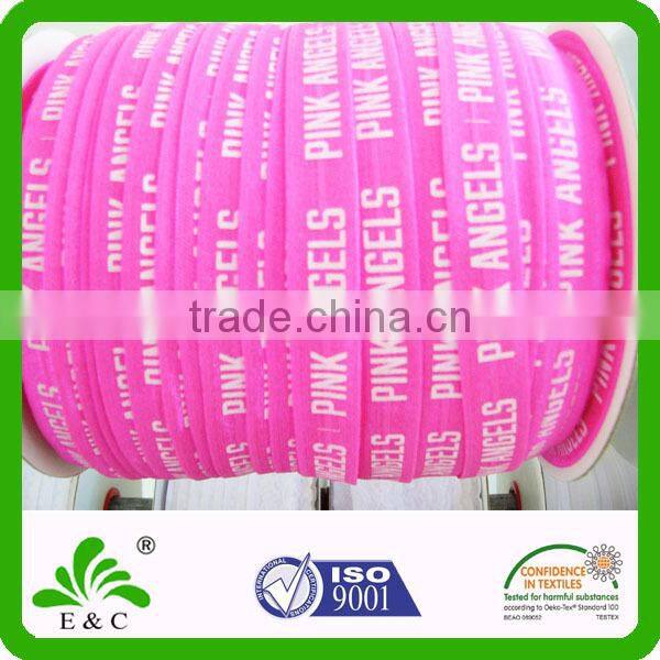 Custom pink color screen printing with logo design Bracelet Hair Band