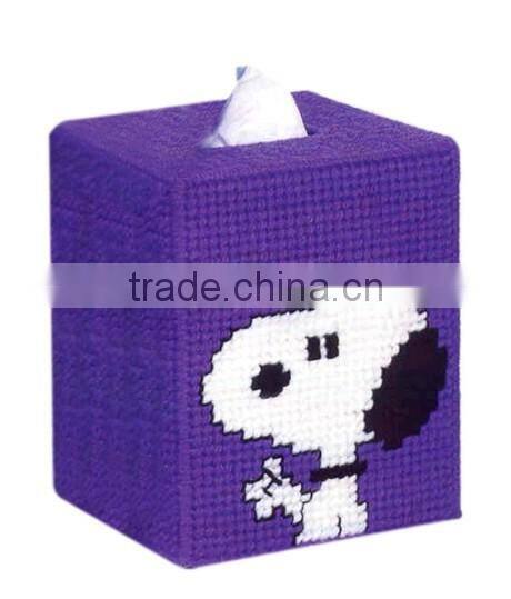 DIY goods,3D Cross stitch Embroidery.beautiful.Tissue Box-002-01