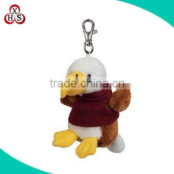 customized keychain plush chicken toy with ball-chain
