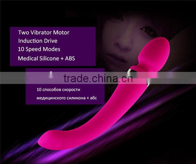 Smart Deep-Waterproof G Spot Dildo Vibrator With Dual Motor Magic Wand Massage Sex Product for Couples