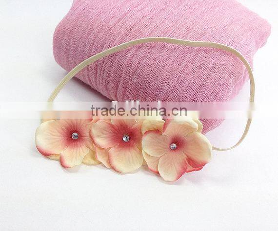 Light blue color cheesecloth baby photo prop cotton baby wrap