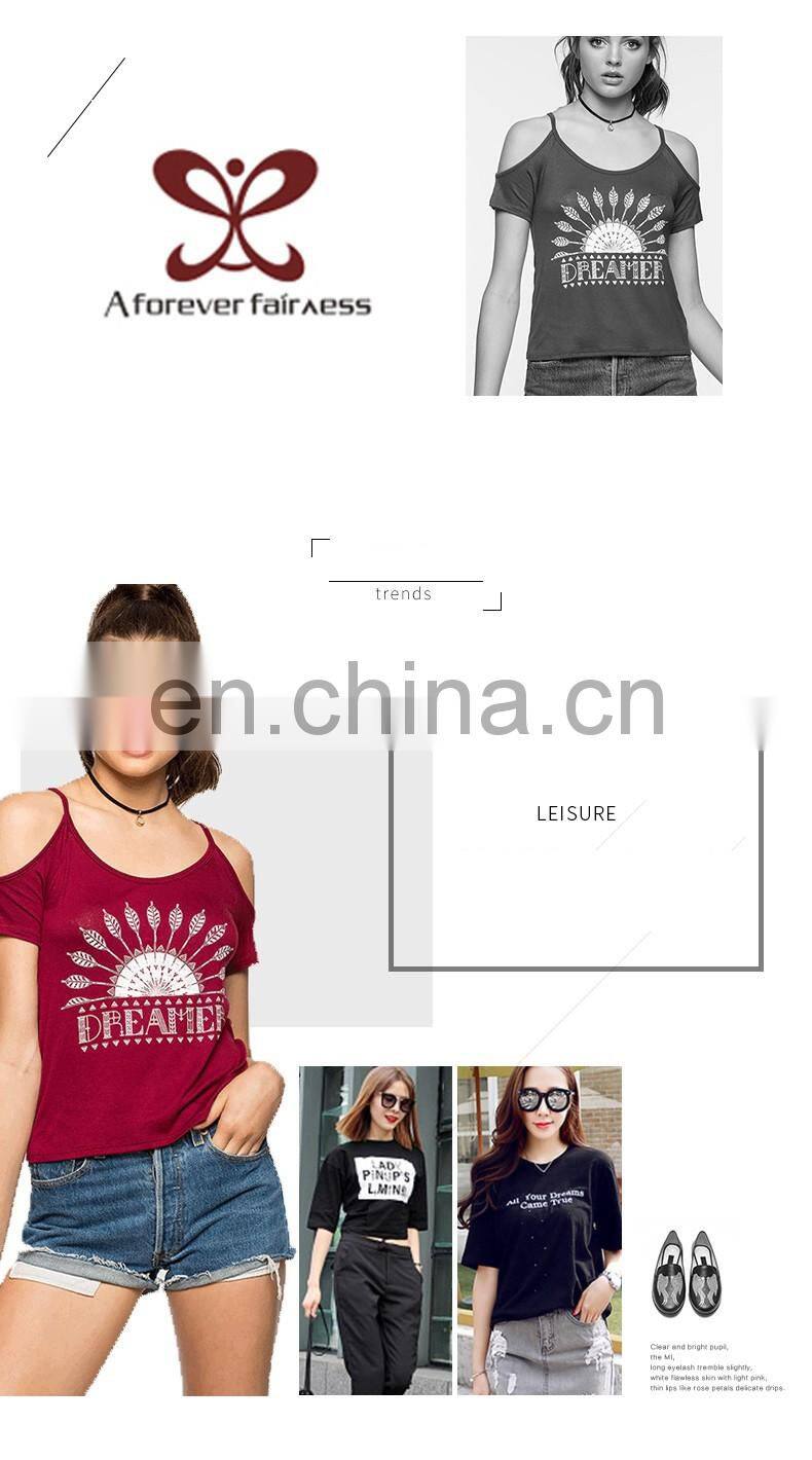 New Design round neck T-shirt Printing,Fashion T-shirt Women,T-shirt 100% Cotton