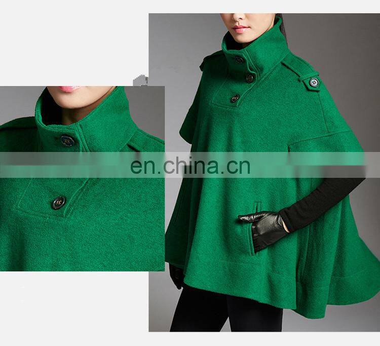Womens Wool Poncho cashmere Jacket Winter Cloak Coat