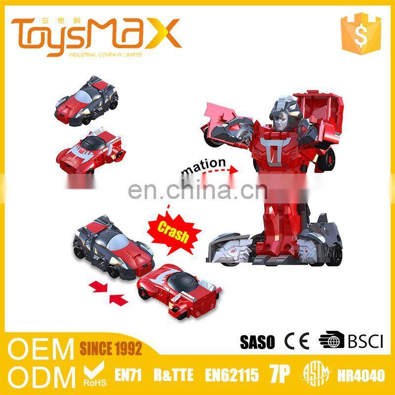 2017 New Plastic ABS 2 IN 1 car transform robot car toy for sale