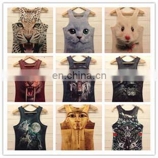 2015 High quality cheap designer animal picture vest
